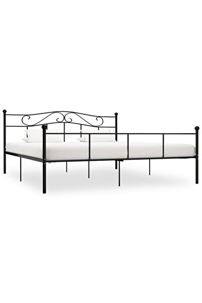 Concept Σκελετός κρεβατιού, μαύρος, 180 x 200 εκ., μεταλλικός