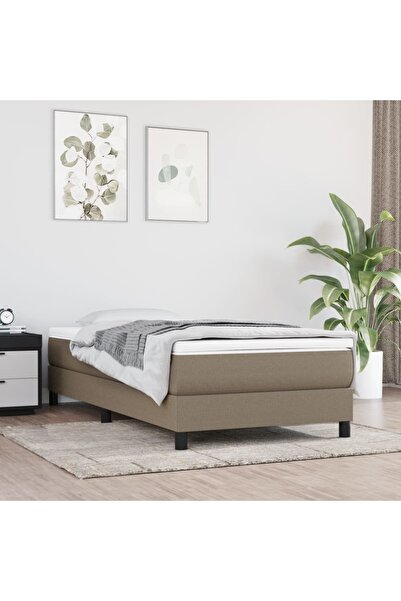 Concept Cadru de pat box spring, gri taupe, 80x200 cm, textil