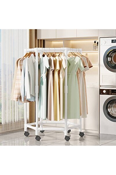 VmaxVision Rolling Clothing Rack for Hanging Clothes Portable Closet Wardrobe...