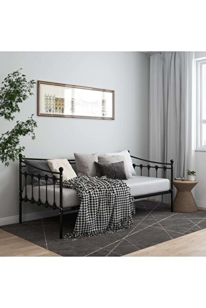 Concept Σκελετός καναπέ-κρεβάτι, μαύρος, 90x200 cm, μεταλλικός