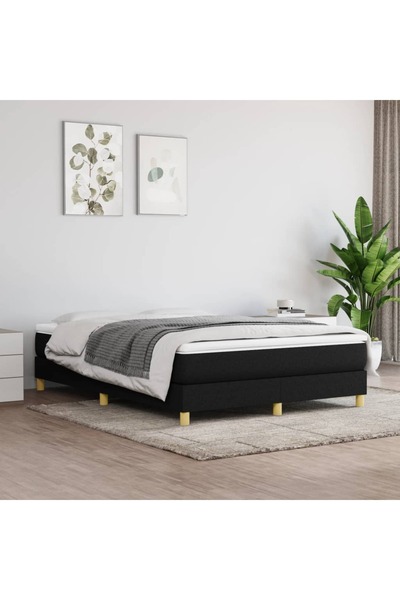Concept Cadru de pat box spring, negru, 140x190 cm, textil