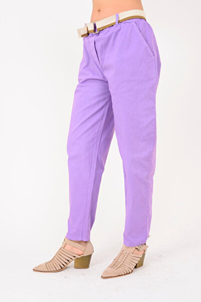 Park Moda 242979 Belt Detailed Gabardine Pants