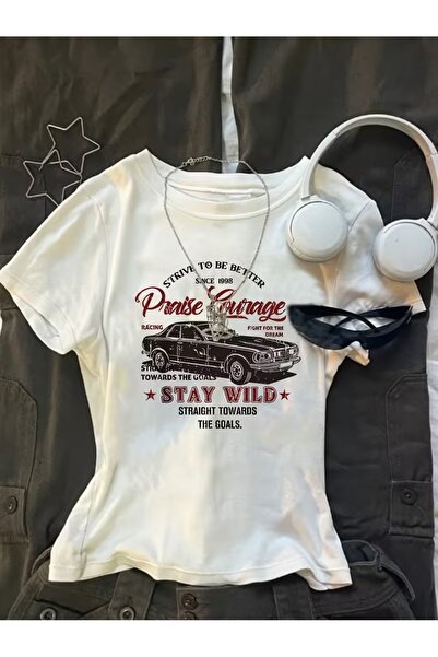 Touz Κοντή μπλούζα με ζώνη Boy Stay Wild Paradise