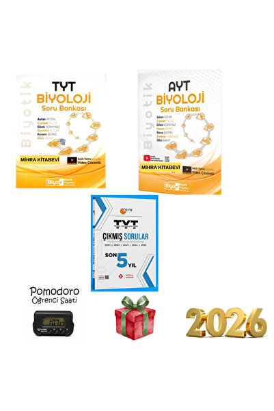 Bilgi Sarmal Yayınları Biyotik TYT ve AYT biyoloji soru bankası seti(kronomet...