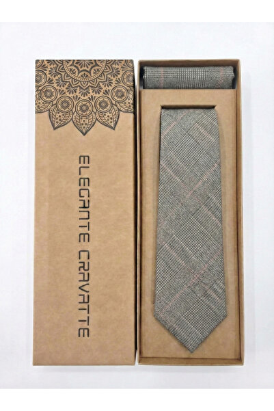 Elegante Cravatte مجموعة من قطن مناديل للربطات عنق باللون الرمادي، قماش منقش ...