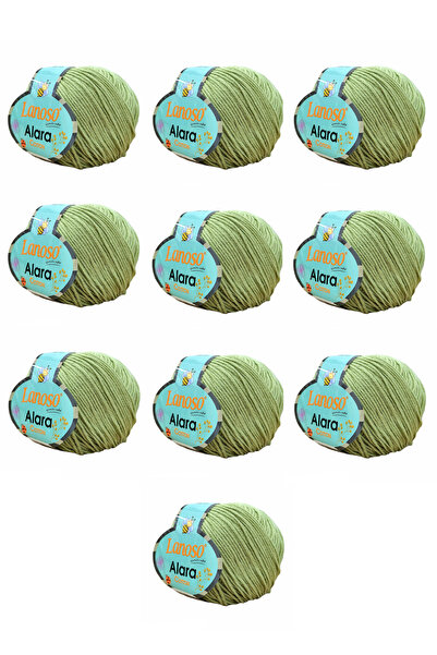 Lanoso Alara Cotton Yarn Pachet de 10 bucăți 50 gr 140 m Bumbac și Acrilic (9...