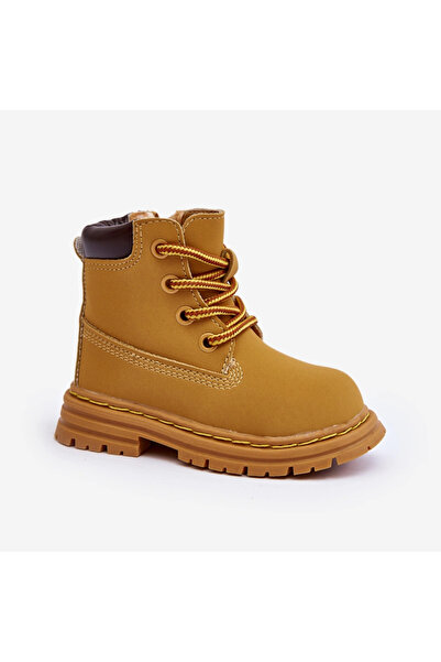 BOTO Children's Trapper Boots With Zip Camel Bansi 32