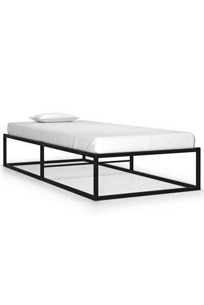 Concept Σκελετός κρεβατιού, μαύρος, 90x200 cm, μεταλλικός