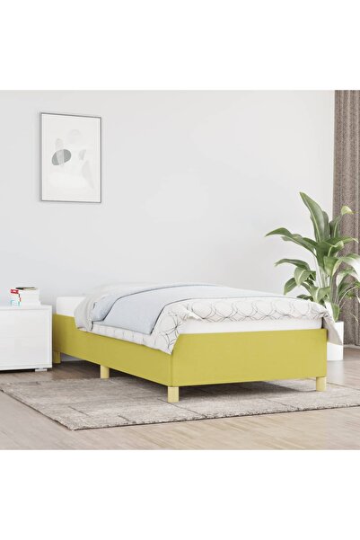 Concept Cadru de pat, verde, 90 x 200 cm, material textil