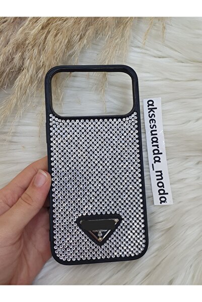 ZB Aksesuarda Moda iPhone 17 Pro Max Compatible Luxury Full Stone Branded Case