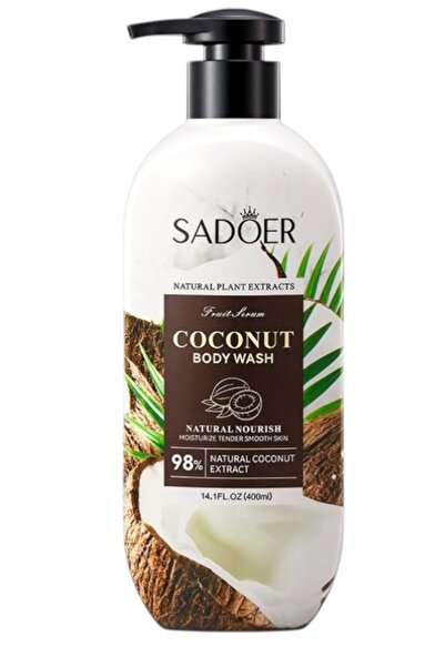 SADOER غسول للجسم بخلاصات نباتية طبيعية وجوز الهند (400 مل)