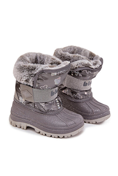Lee Cooper Children's Snow Boots With Fur Fastener LCJ-25-10-3788 Gray 25