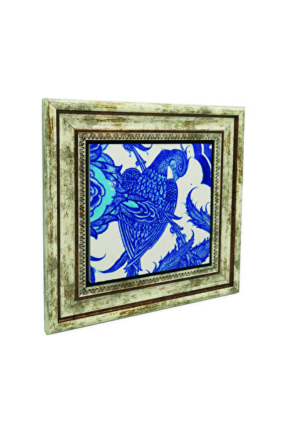 Sadrazam Ottoman Sulu Nürlü Çini-Topkapi Palace Printed Natural Stone Paintin...