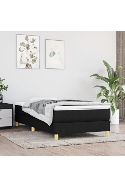 Concept Cadru de pat box spring, negru, 100x200 cm, textil