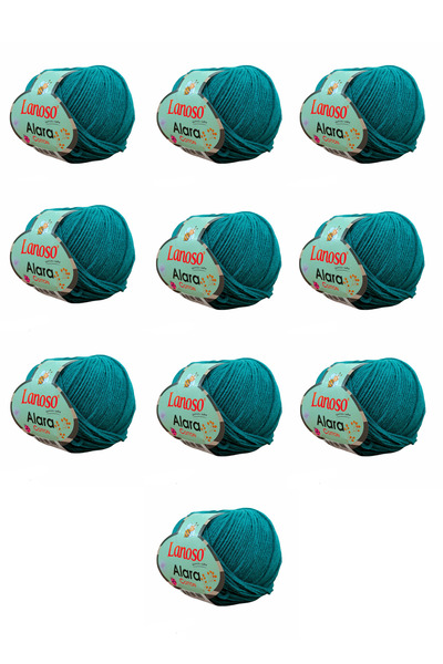 Lanoso Alara Cotton Yarn Pachet de 10 bucăți 50 gr 140 m Bumbac și Acrilic (9...