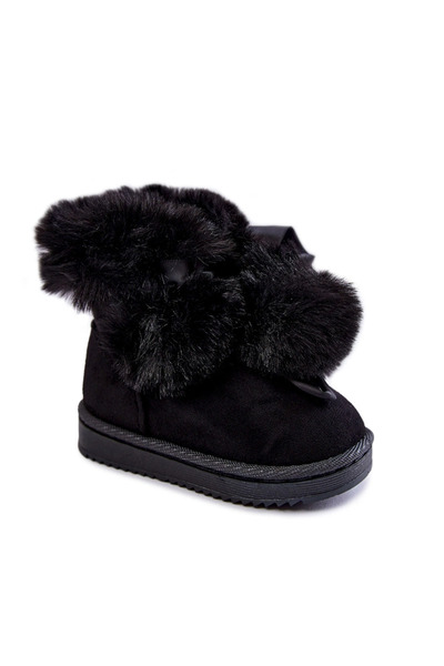 BOTO Children's Youth Warm Snow Boots Black Roofy 21