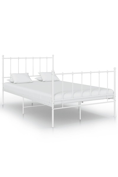 Concept Cadru de pat, alb, 120x200 cm, metal