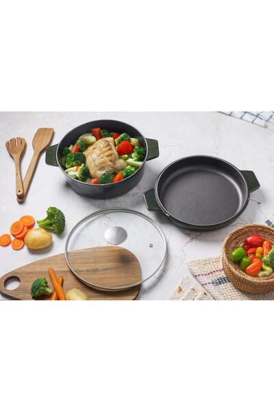 Aryıldız Duo Techniq Iron Döküm Leather N Pot Basilisk 28cm