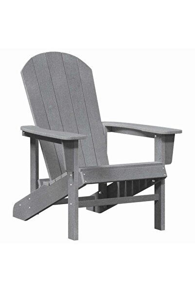 vidaxl Scaun Adirondack Gri deschis 82 x 74 x 92 cm HDPE