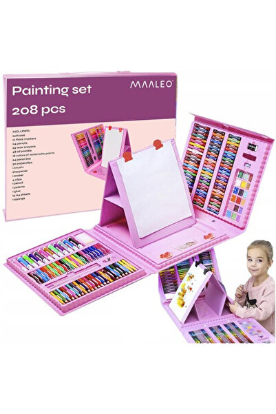 TREND 208-piece painting and drawing set, watercolors, colored pencils, marke...