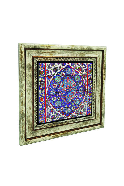 Sadrazam Sultan Suleyman's Tile Pattern Printed Natural Stone Table 25X251G-T...