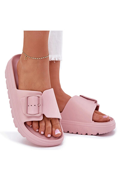 BOTO Women's Foam Platform Sandals With Buckle Pink Viasara 40