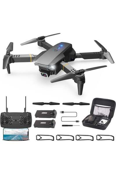 Generic ELTRAZONE E88 Foldable Drone with 4K HD Dual Camera