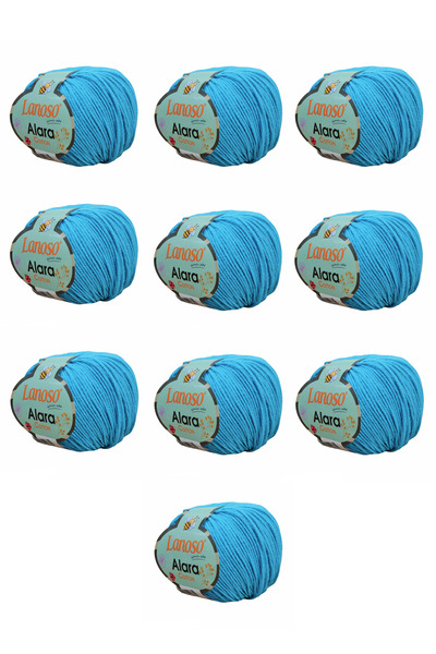 Lanoso Alara Cotton Yarn 10-pack 50 gr 140 m Βαμβάκι και Ακρυλικό (916) Νήμα ...