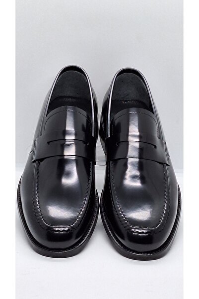 Darkwood -ERKEK KLASİK DERİ AYAKKABI-AÇMA SİYAH RENK-BAĞCIKSIZ