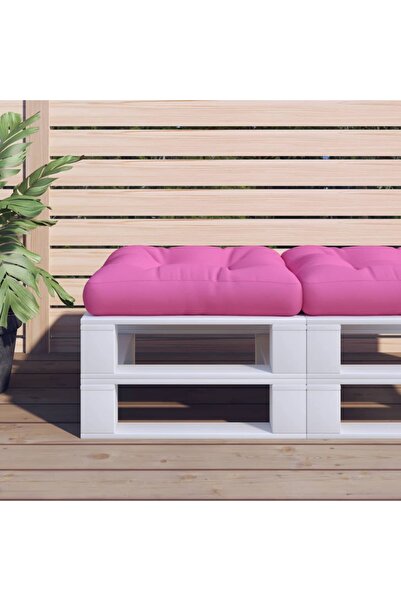Concept Pernă pentru canapea din paleți, roz, 60x60x12cm, textil