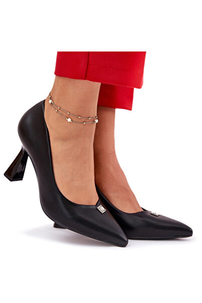 Vinceza Elegant Heels on a Flared Stiletto 62222 Black 36