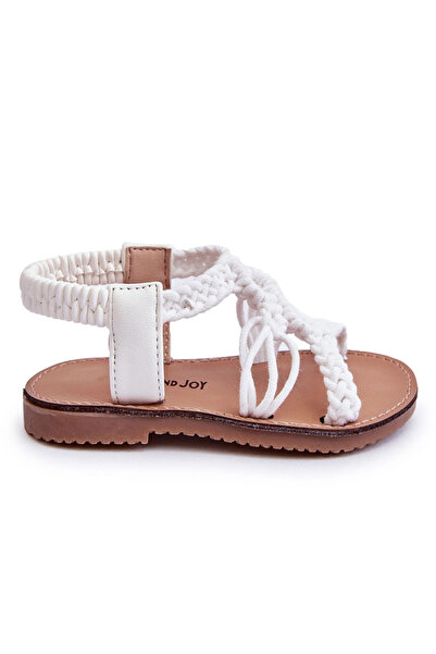 BOTO Children's Braided Slip-on Sandals White Tracy 30