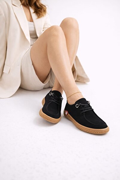 Slipcat Kadın Süet Bağcıklı Casual Günlük Ayakkabı –Ortopedik & Termo Hafif R...