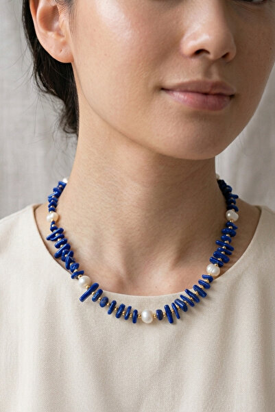 PETEK AKSESUAR Branch Coral Natural Stone Baroque Pearl Necklace