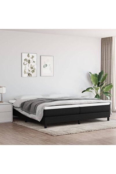 Concept Cadru de pat box spring, negru, 200x200 cm, textil