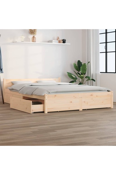 Concept Σκελετός κρεβατιού με συρτάρια Διπλό 4FT6, 135x190 εκ.