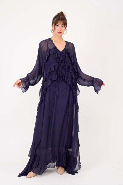 Park Moda 7522 ΦΟΡΕΜΑ DUBLIN ΠΟΛΥΧΡΩΜΟ ΜΕ ΦΟΔΡΑ ΜΑΚΡΥ Μετάξι