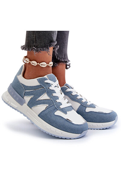 BOTO Sneakerși de damă din piele , din denim , albaștri, Kaimans 41