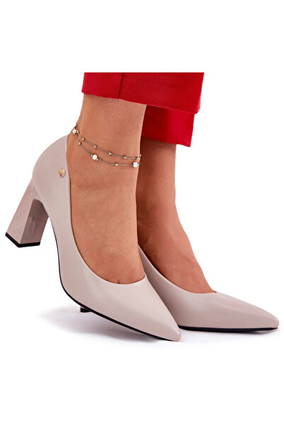 Vinceza Elegant Heels On Block Heel 62221 Gray 37