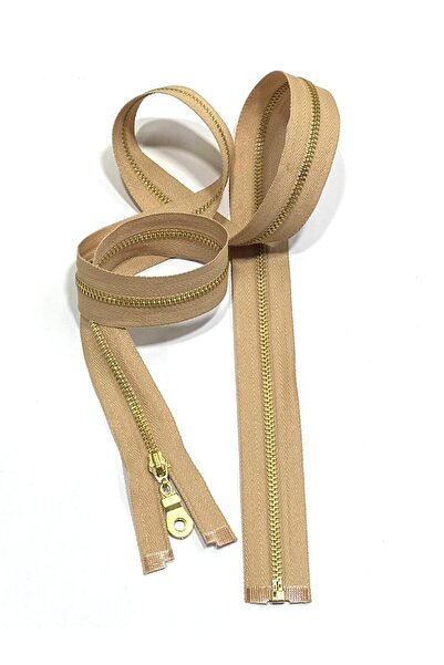 karantuhafiye Iron Tooth Coat Hanger Zipper / 100 cm / Mustard Gold Tooth / N...