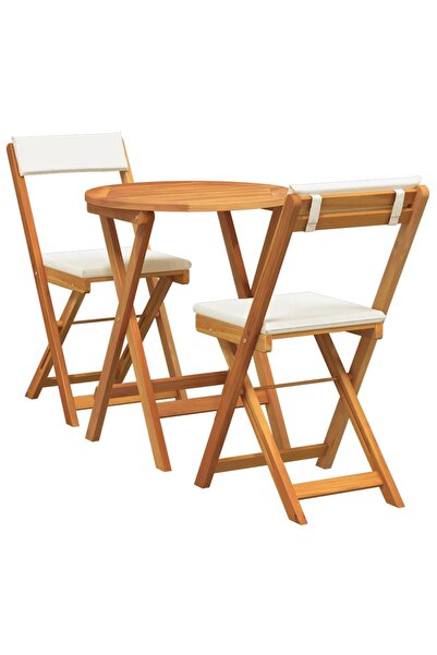 vidaxl Set de masă pentru grădină cu pernă 3 pcs Ulei