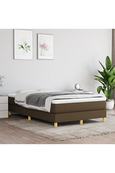 Concept Cadru de pat box spring, maro închis, 120x200 cm, textil