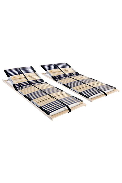 Concept Βάσεις κρεβατιού με τάβλες, 2 τεμ., 70 x 200 cm, με 42 τάβλες, 7 ζώνες
