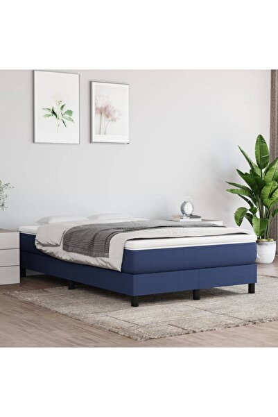 Concept Cadru de pat box spring, albastru, 120x200 cm, textil
