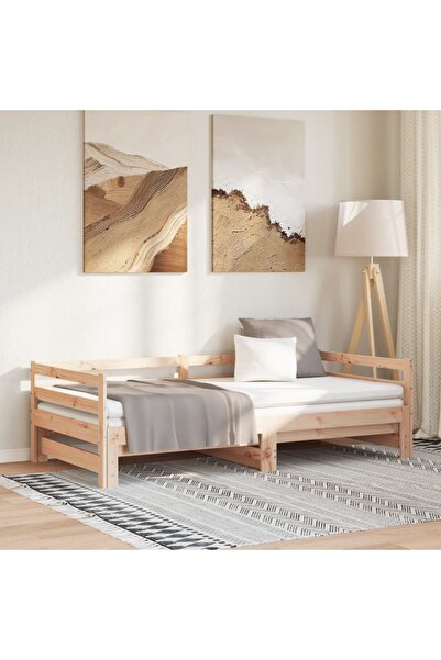 Concept Pat de zi extensibil 2x(80x200) cm lemn masiv de pin