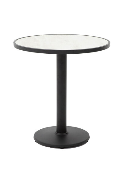 Maison Mex Round garden/terrace table SIGNUM H.75 D.72 black/white