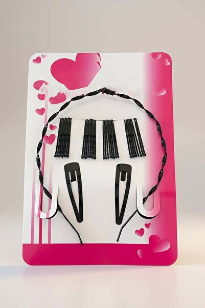 TAKIŞTIR Set of 32 Black Color Wire Buckles/Crowns/Side Buckles