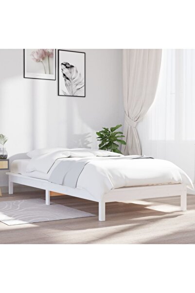 Concept Σκελετός Μονό κρεβατιού 3FT, λευκό, 90x190 cm, μασίφ ξύλο πεύκου