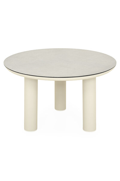 Maison Mex Masa rotunda dining gradina/terasa SALLY H.74 D.120 crem/gri