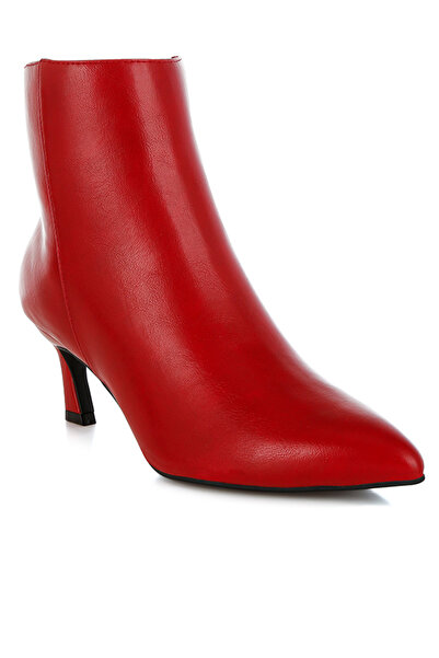 london Rag Women's Faux Leather Ankle Boots in Red